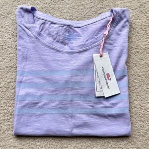 Vineyard Vines Light Purple Striped Tee